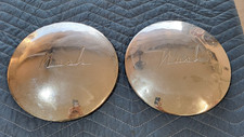 Pair Of Vintage Nash 9 Hubcap Dog Dish Chrome Oem Qty 2