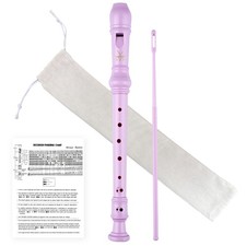 YONTY Soprano Recorder 8-Hole Instrument for Beginners Kids German, Pink