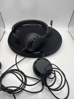 Light Used   Jabra Evolve 20 Stereo Headset USB Wired With Control Unit - Black