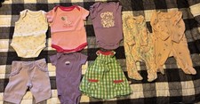 Baby Girl Lot Of Clothing Size Newborn Tank Shirts Capris Dress Sleepers Sister