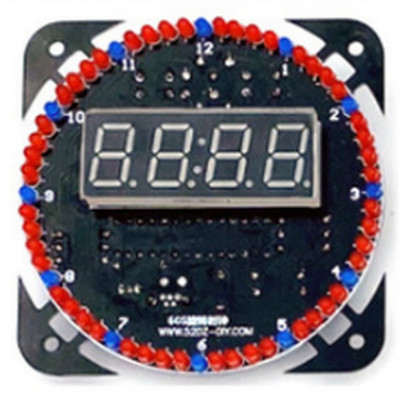 Drehbare Digitaluhr Zum Selbermachen Kit mit leuchtend roter LED und Echtzeit-Te