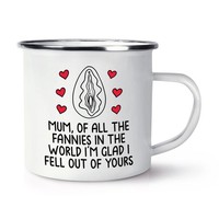 Gift Base Muttertags Emaille Becher Tasse Rude Lustig Geschenk