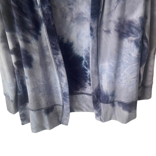 Como Vintage Women's Size Large Blue Tie Dye Soft Open Front Cardigan Sweater - Picture 3 of 8