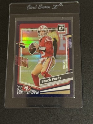 2023 Donruss Optic Football Purple Holo Brock Purdy #168 /50 49ers