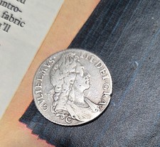 RARE 1697 WILLIAM III SILVER SHILLING Historic UK Coin from the Recoinage Era!