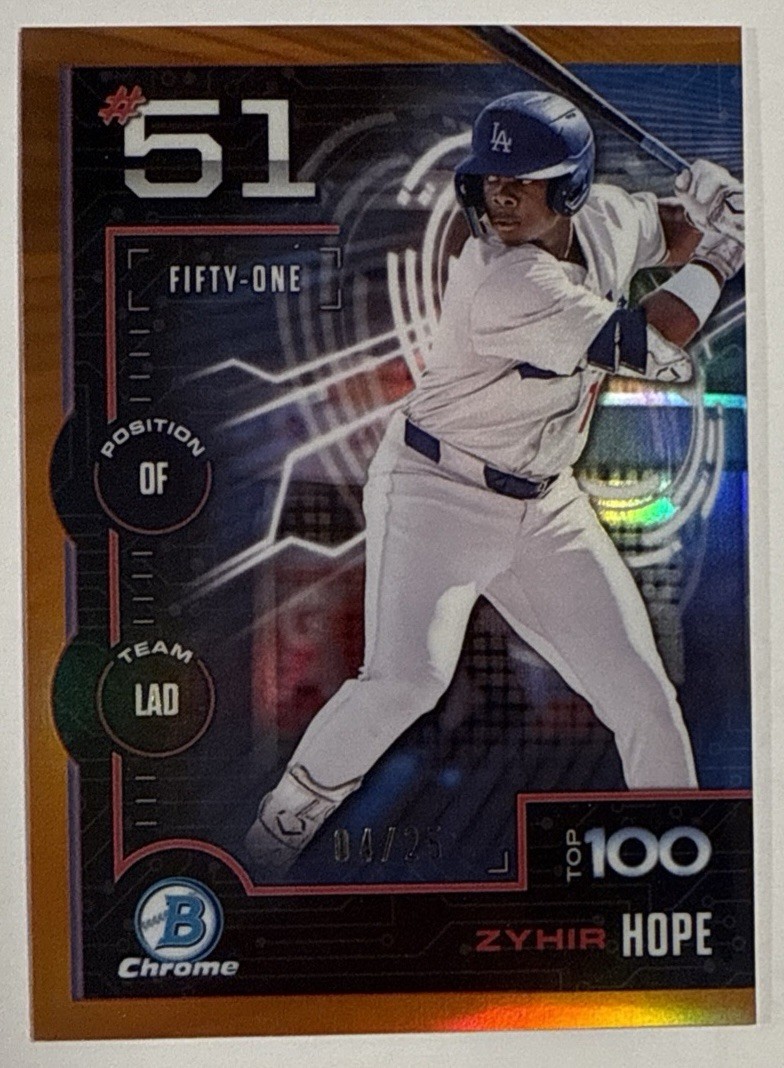 2025 Bowman - Bowman Scouts Top 100 Chrome Zyhir Hope #BTP-51