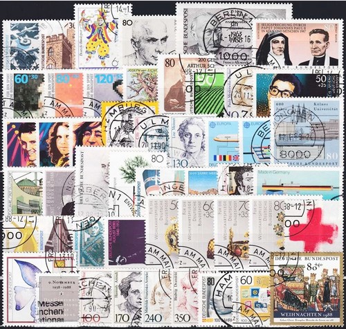 FEDERAL GERMANY YEAR 1988 COMPLETE VINTAGE 50 VALUES USED (U)