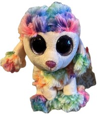 Ty Beanie Boos Rainbow Poodle 6    NEW WITH TAGS   Tie-Dye Plush Dog