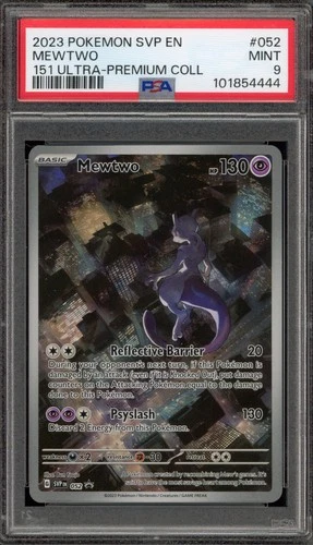 Pokemon Mewtwo 151 MEW EN Ultra-Premium Coll. Promo SVP EN 052 PSA 9 Mint