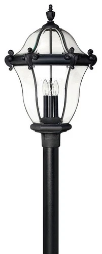 Hinkley Lighting H2447 San Clemente 26.5" Tall 3 Light Post Light - Black - Picture 1 of 8