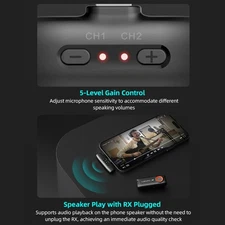 Hohem MIC-01 One-Trigger-Two 2.4G Wireless Microphone Magnet/ Clip On Mic FTIN