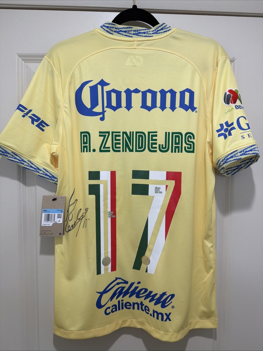 SIGNED Alex Zendejas #17 Mens MEDIUM Nike Club America Home Jersey