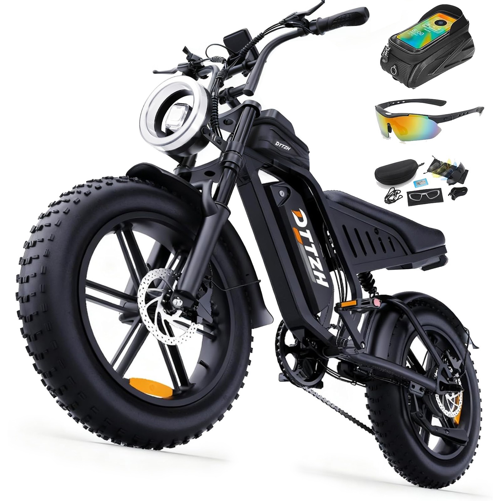 DTTZH F6 20" Fat Tire electric bike 2000W 40MPH Off-Road mountainEbike for Adult