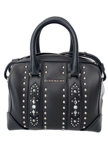 GIVENCHY 2way Studded Handbag Leather BLK Plain Accessories Included