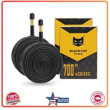 2 Pcs 700c Bike Tubes 23c 25c 28c 32c Road Bicycle Inner Tubes 48mm Presta Valve