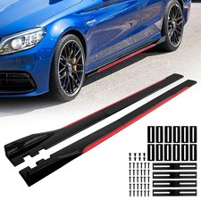 Universal 78.7" Side Skirt, 2m Car Lower Serrated Side Skirts Protect Rocker