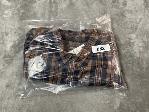 Camisa St John's Bay Para Hombres XL Madrás Informal Abotonada A Cuadros Manga Corta ¡NUEVA CON ETIQUETAS!! - Imagen 12 de 12