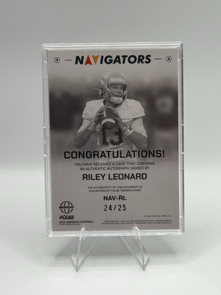 2025 Pulse Meridian Football - Navigators Autograph - Riley