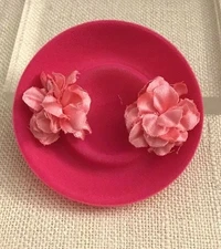 PINK FLOWER TRIMMED HAT FROM POPULAR 12" FR: MONOGRAM INTEGRITY TOYS DOLL
