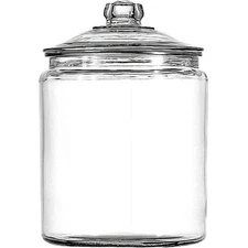 2 Gallon Glass Jar with Lid Cookie Candy Storage Display Jar Dishwasher Safe New