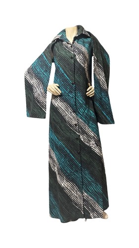 Vintage Pauline Trigere Sleeveless Coat Dress + Sash 1970's ILGWU Earth tones - Picture 2 of 21