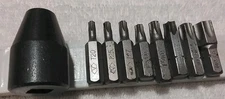 9pc 3/8" DRIVE 5/16" BIT HOLDER & 5/16" HEX TORX BIT T-20×T-55 TORX BIT SET