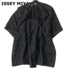 USED ISSEY MIYAKE PERMANENTE TWEED KIMONO HAORI COAT ACCEPTABLE