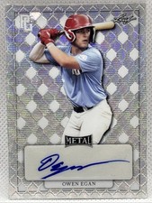 2022 LEAF PERFECT GAME SHOWCASE OWEN EGAN SILVER WAVE REFRACTOR AUTO 4/9