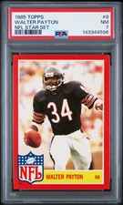 1985 TOPPS NFL STAR SET #8 WALTER PAYTON PSA 7