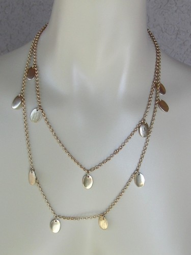 Collar de doble cadena Liz Claiborne New York tono dorado de 20" nuevo precio de venta sugerido por el fabricante $38.00 - Imagen 3 de 5