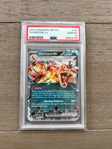 CHARIZARD GEM MINT 2023 POKEMON OBF EN-OBSIDIAN FLAMES HP330 EX PSA 10