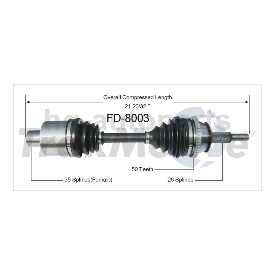 Eje CV + cojinete de cubo de rueda para Mercury Sable 2000 1999 1998 1997 1996 Foto 2 de 4