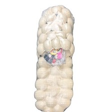 Bubble Slides Slippers Lychee Beige Men/Women Non-Slip with cute pins Size 45/4