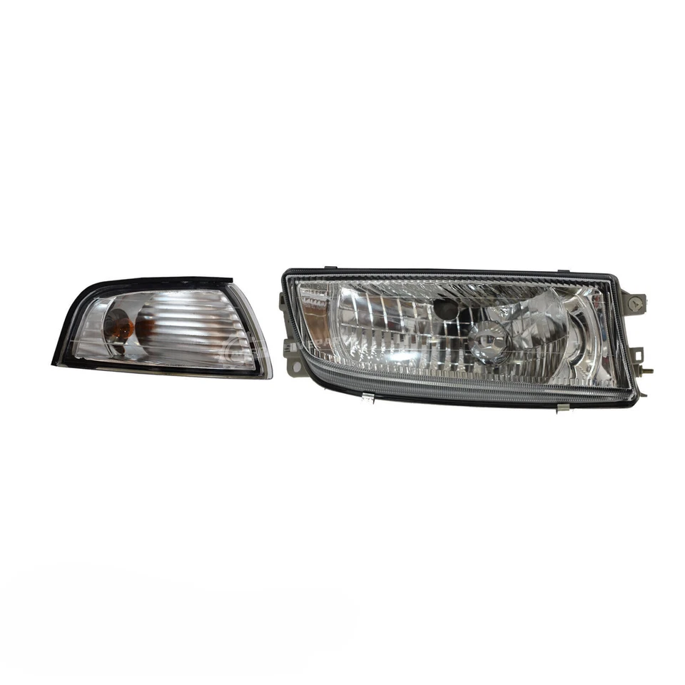 Headlights&Corner Lights Set Chrome For 1997-2001 Mitsubishi Mirage Lancer EVO4 Foto 3 de 4