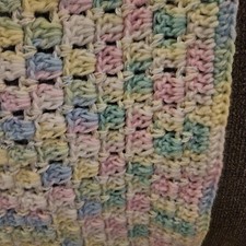 Baby Crochet Blanket- Pastel Colors- 36 X 30