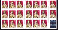 #3244a MADONNA PL# 1111 . SELF-ADHESIVE PANE.  F- VF NH. BCV $21.75