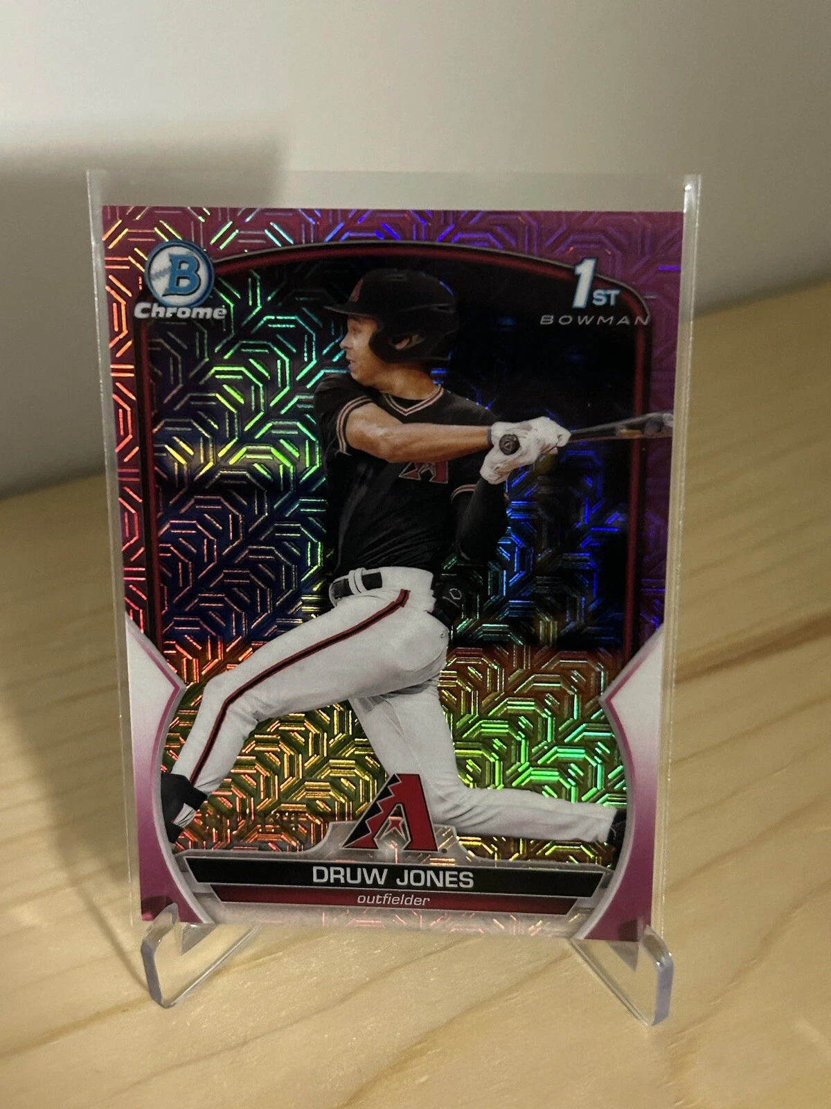 2023 Bowman Chrome Mega Box DRUW JONES 1st Bowman Pink Mojo Refractor 183/199