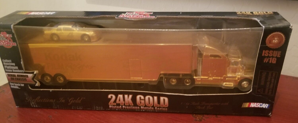 Racing Champions 24k Gold Series Kodak Film Transporter W/Car #1G