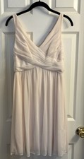 David  s Bridal Light Pink Chiffon Bridesmaid Dress