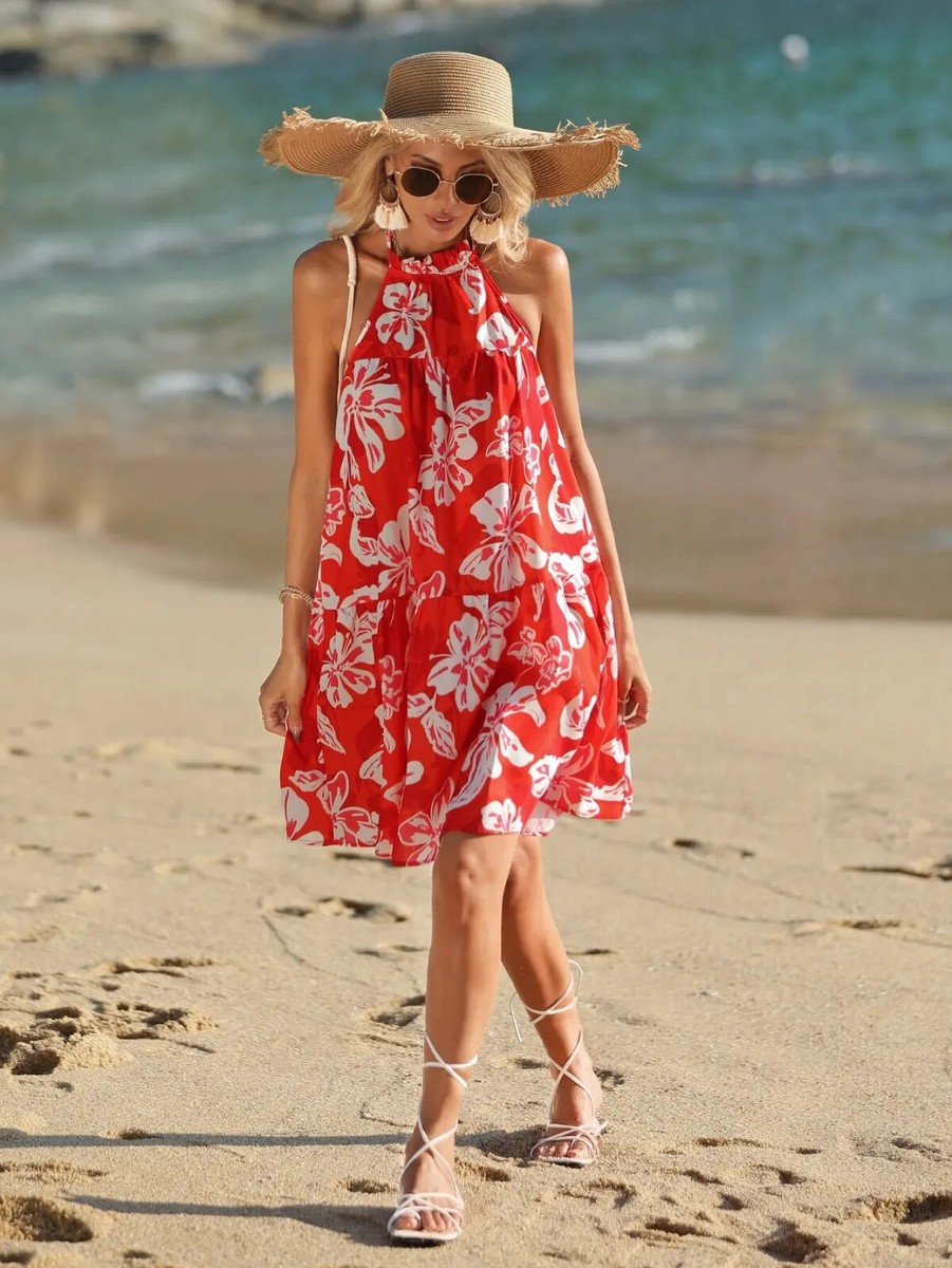 VCAY Floral Print Halter Neck Dress. Code/425 | eBay