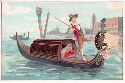 Chromos.AM13444.Suchard.10x6 CM Environ.gondole Aus Venedig