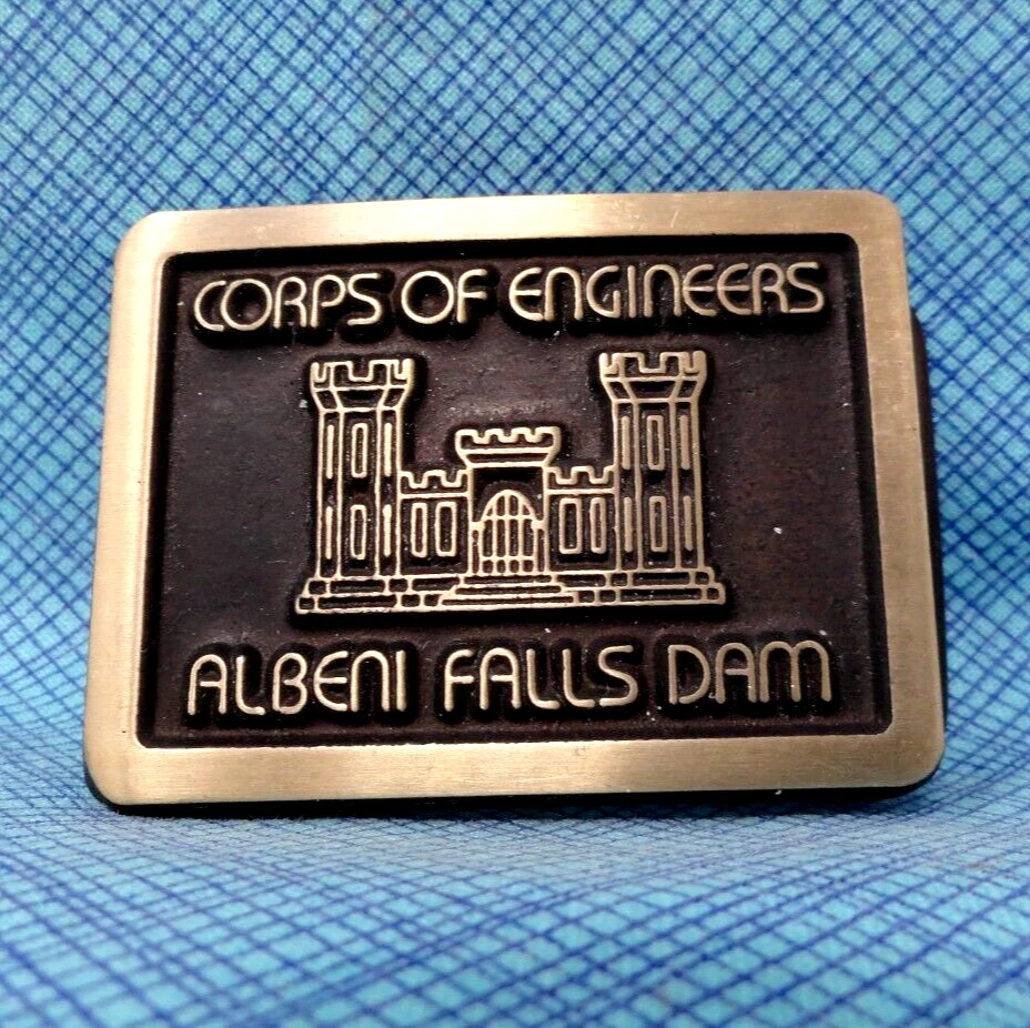 Cuerpo de Ingenieros del Ejército de los Estados Unidos Vestido Hebilla Cinturón Albeni Falls Presa De Colección Años 80 RM .TAZ040 Foto 2 de 4