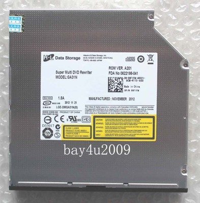 HL GA31N GA50N Slot-in SATA DVD RW  Drive for Dell Alienwa M17x M18x R1 R2 R3 R4