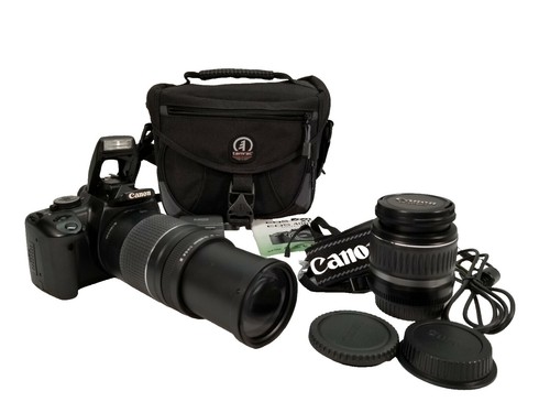 Canon EOS Kiss Digital X / Rebel XTi Silver DSLR Camera w/ EF 28