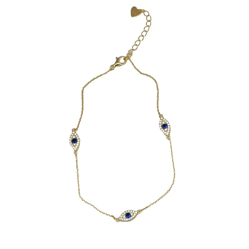 Tobilleras fina de zafiro