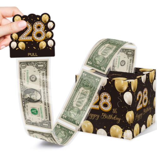 Birthday Surprise Gift Box Happy Birthday Money Gift Boxes for Cash 28th Birt...