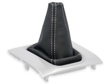 SCHALTMANSCHETTE FUR HONDA ACCORD 7 VII 2002-2008 SCHALTSACK LEDER NAHT WEISS