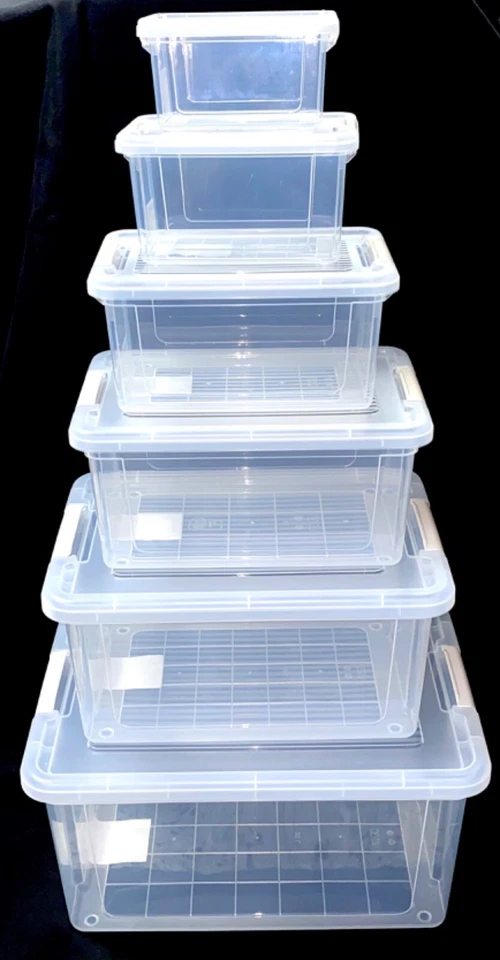Aufbewahrungsbox mit Deckel 1,25 - 30 L Kunststoffbox Plastikbox Box Transparent - Bild 2 von 4