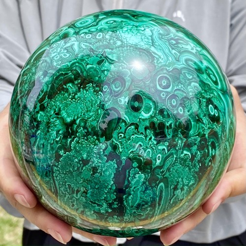 10.62LB Natural Beautiful Peacock Stone Crystal Ball - Healing Collector's Gem - 第 10/18 張圖片