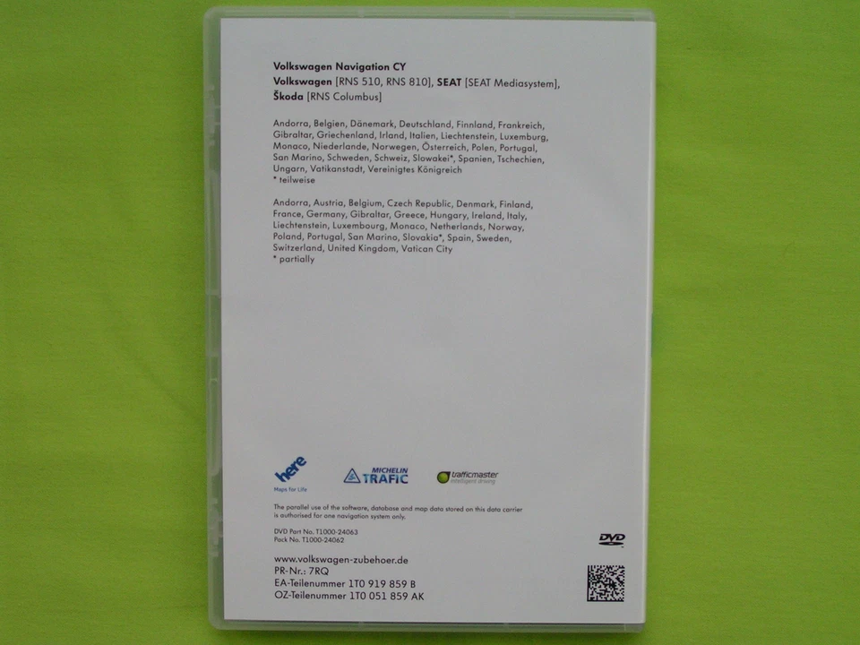 DVD NAVIGATION CY EUROPA 2016 V13 VW RNS 510 810 SKODA COLUMBUS SUPERB YETI SEAT - Bild 2 von 4
